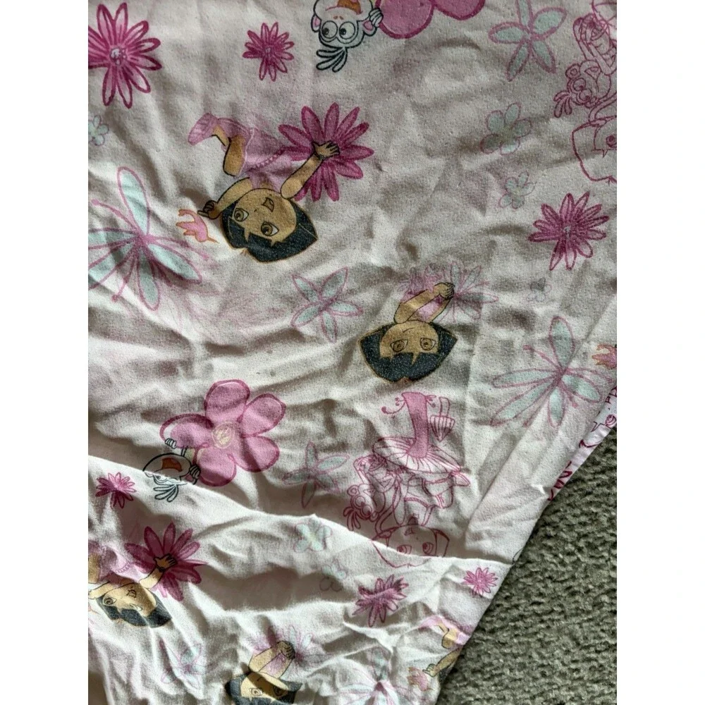 VTG Y2K Dora The Explorer Twin Single Bet Sheet Set Flat & Fitted